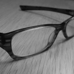 Pair of glasses on desk